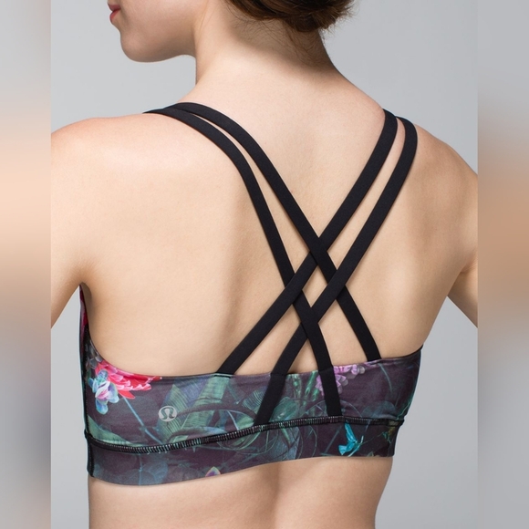 Lululemon Energy Bra Curious Jungle Multi/Black size 4 - Picture 8 of 9